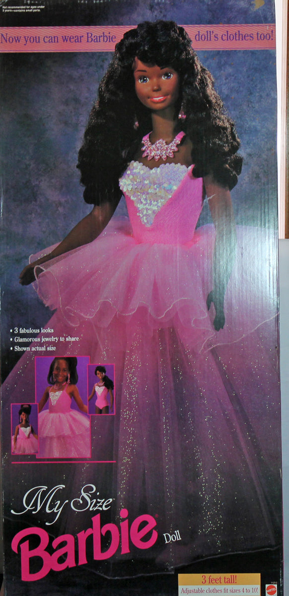 My size black barbie doll on sale