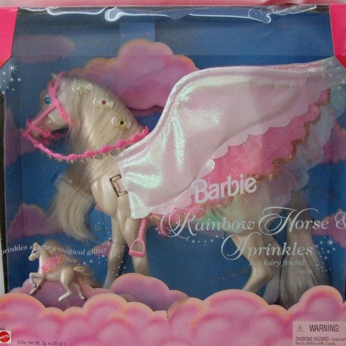 Barbie 23892, 1999 Barbie Rainbow Horse Sprinkles Gift Set, MIB