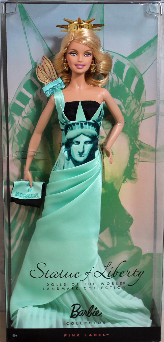 Barbie pink label statue best sale of liberty