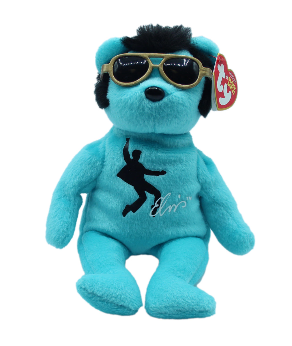 Ty Beanie Baby: Blue Beanie Shoes the Elvis Bear Walgreen's
