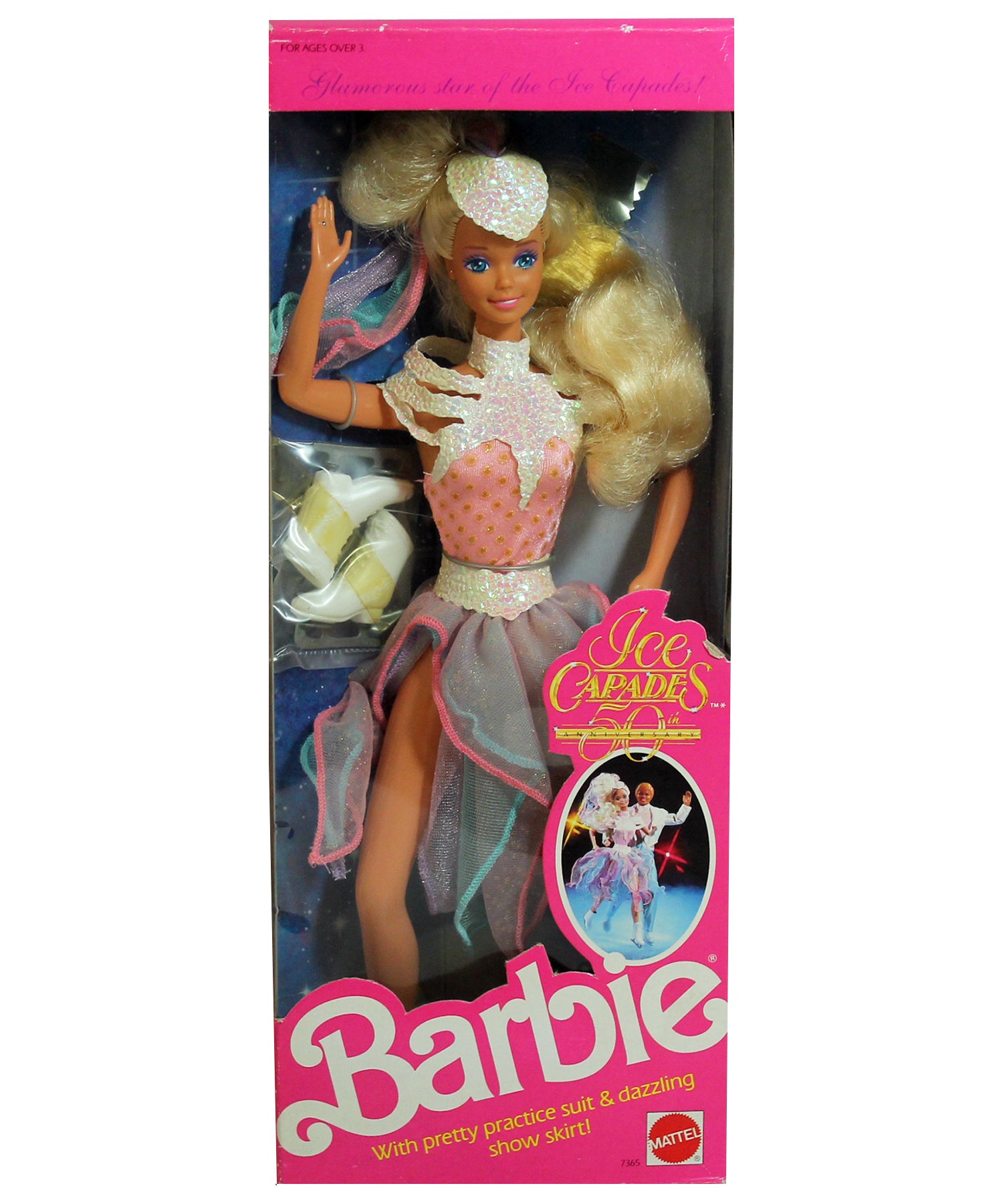1990 Ice Capades 50th Anniversary Barbie, NRFB, (07365) Mint Box