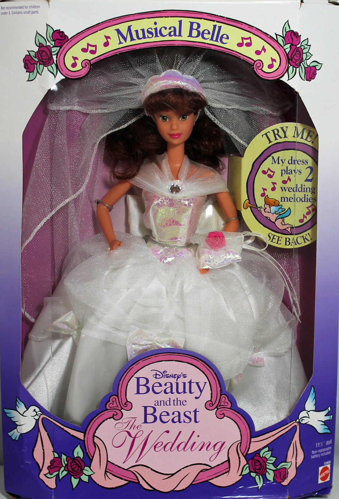 Musical Belle Barbie Disney Disney 10909 MIB 1993 Beauty And The