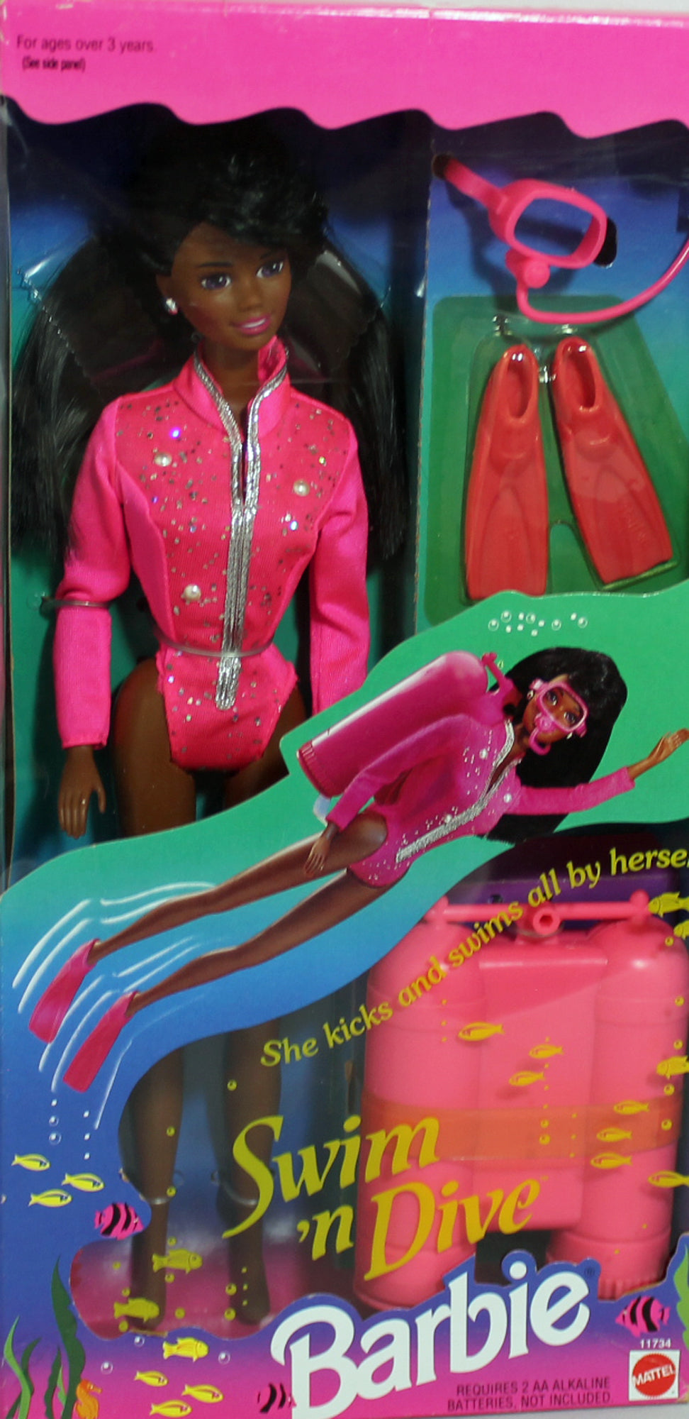 Swim 'n Dive Barbie Doll 1993 Mattel 11505