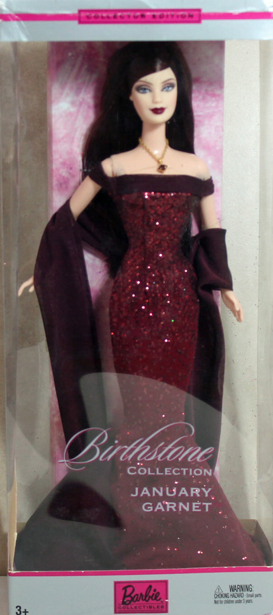 reference Klasseværelse Afdeling 2002 Birthstone January Garnet Brunette Barbie – Sell4Value