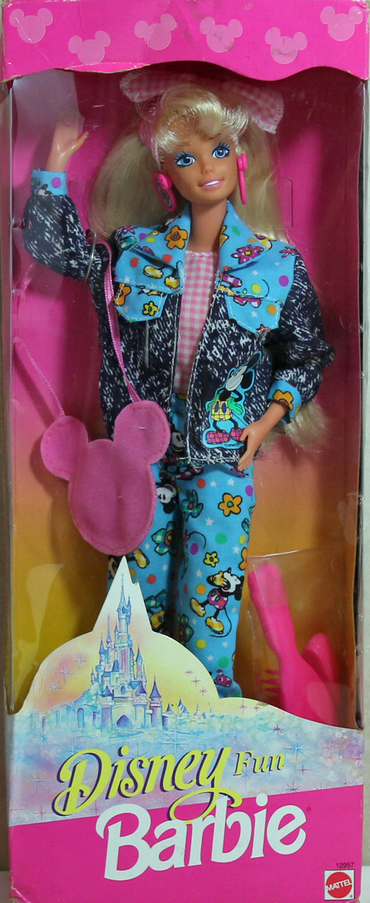 キャラクターグッズ Disney Fun Barbie 1994 1994 Disney Fun Barbie in blue Mickey pants – Sell4Value