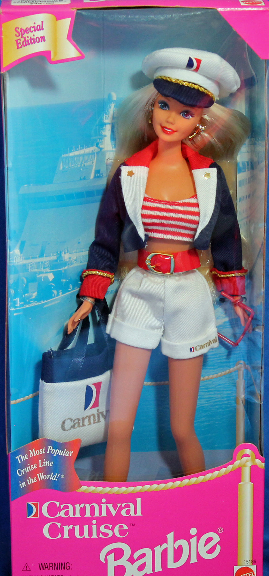 Carnival Cruise Barbie 1997 Special Edition Vacation Ship Mattel Doll 15186  Vtg