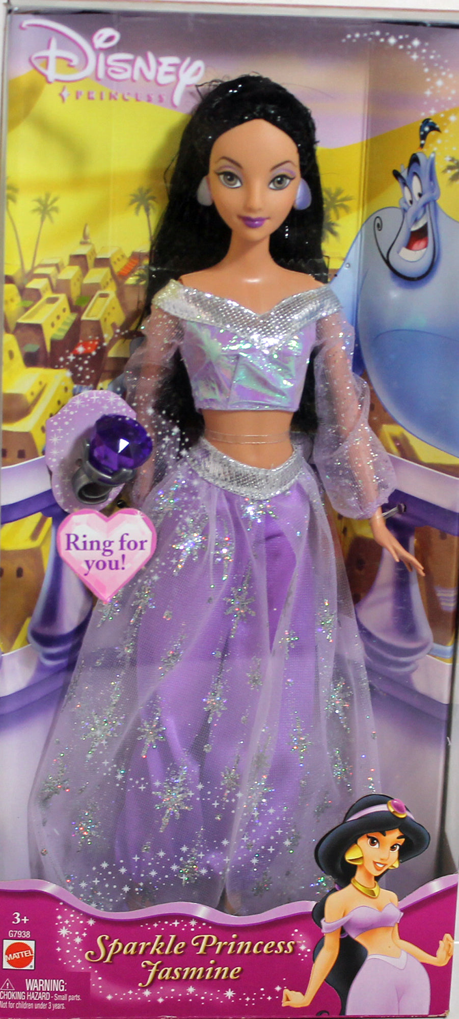 2004 Disney Jasmine Sparkle Princess Barbie