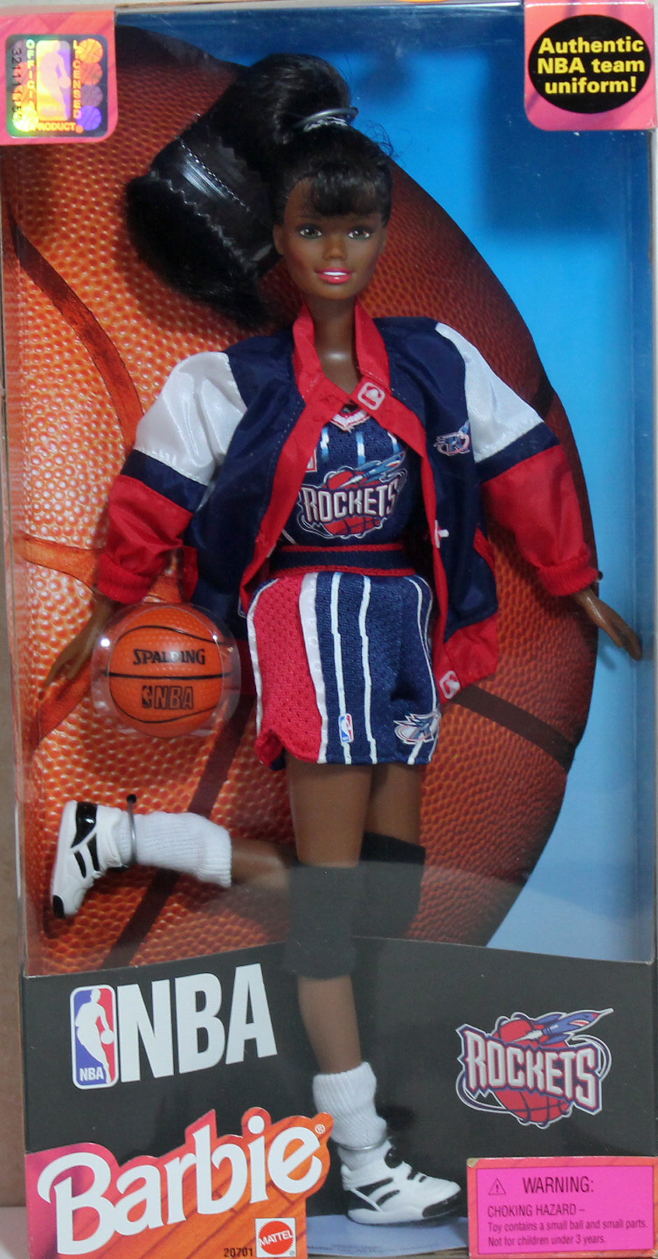 Barbie 20701 MIB 1998 NBA Houston Rockets African American Doll