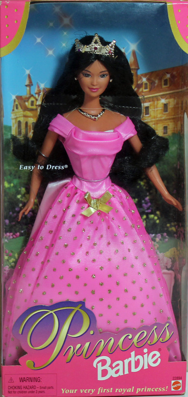 1998 Royal Princess Pink Dress Black Hair Barbie – Sell4Value
