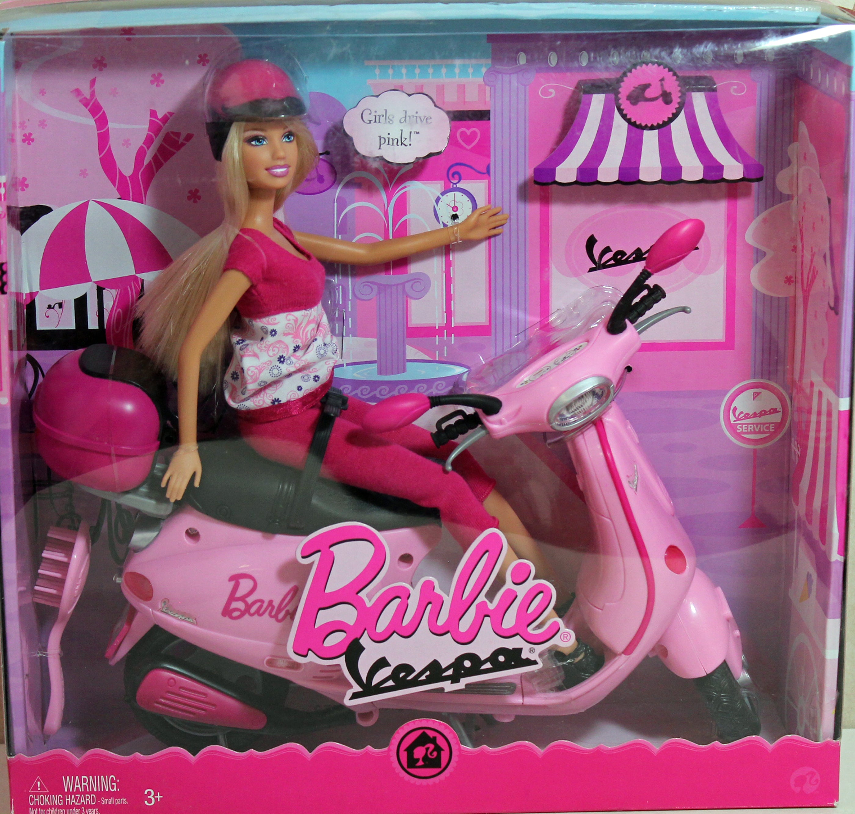 nåde klodset Sociale Studier 2008 Barbie on Pink Vespa Scooter – Sell4Value