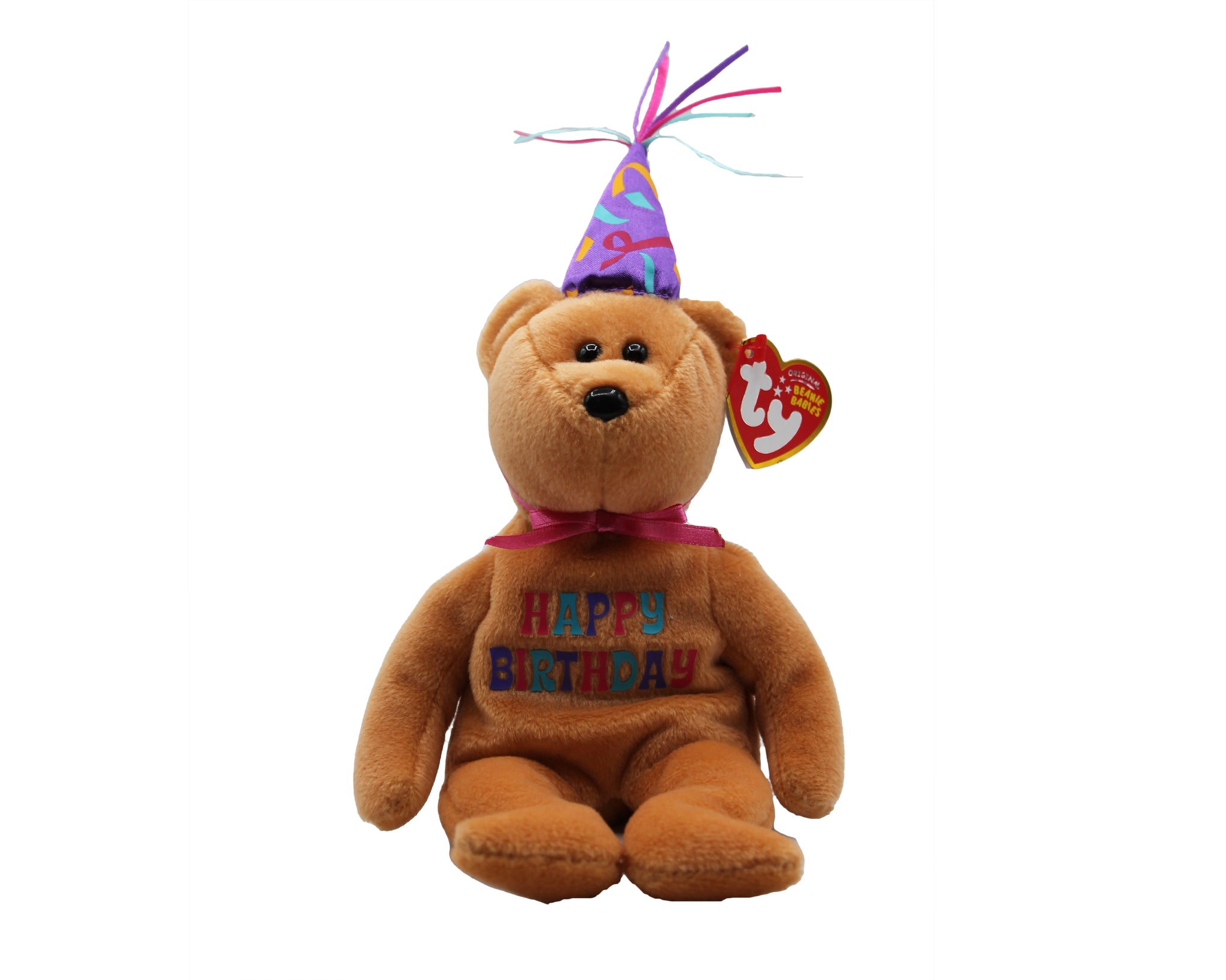 Ty Beanie Baby Celebration the Teddy Bear Purple Hat Sell4Value