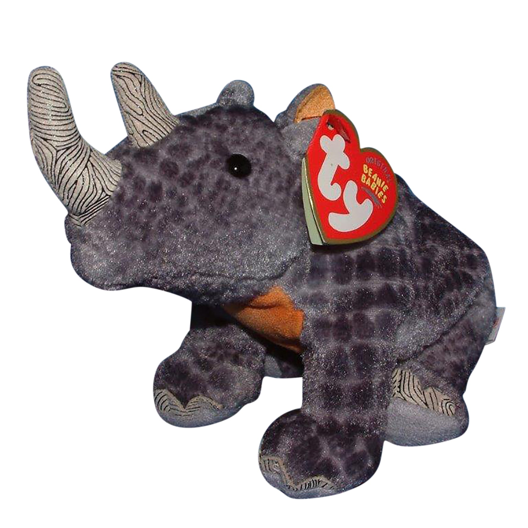 Stuffed Animal Rhino Beanie Baby Value Vintage 1996 TY Spike The